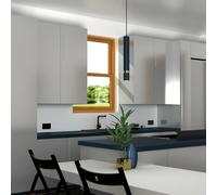 Joker Pendant Lamp Hand Made In Rich Blue With Striking Gold Detail Milagro Mid Navy One Size