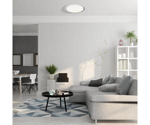 Milagro Layla Stylish White Ceiling Lamp 26W Led Dimmable With Invluded Remote Shade Designed To Give The Effect Of A Starry Sky