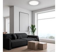Milagro Layla Stylish White Ceiling Lamp 66W Led Dimmable With Invluded Remote Shade Designed To Give The Effect Of A Starry Sky