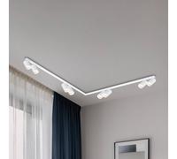 Milagro Lighting Hero downlight, white, 8-bulb, 240 cm, metal, GU10