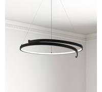 Milagro Lighting Lorenzo LED pendant light, metal, black, 4,000 K