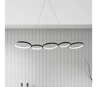 Milagro Lighting Olympia LED pendant light, metal, black, 4,000 K