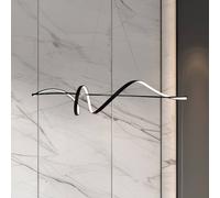 Milagro Lighting Sash LED pendant light, metal, black, 4,000 K