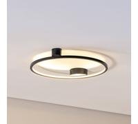 Milagro Lighting Saturno LED ceiling light, black, Ø 50 cm, metal, 4,000 K