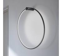 Milagro Lighting Saturno LED wall light, black, Ø 80 cm, metal, 4,000 K