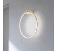 Milagro Lighting Saturno LED wall light, gold, Ø 50 cm, metal, 4,000 K