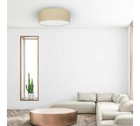 Eko-Light Leano ceiling light beige round rattan