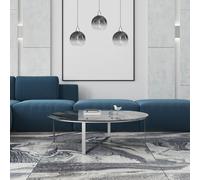 Eko-Light Monte pendant light, 3-bulb, beam, silver