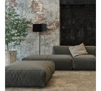 Milagro Napoli Floor Lamp Matt Black And Gold Hand Made High Quality Metal And Fabric Construction