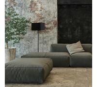 Milagro Napoli Floor Lamp Matt Black And Gold Hand Made High Quality Metal And Fabric Construction