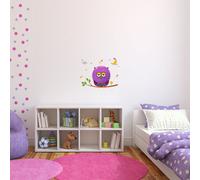 Milagro Owl Led Childrens Lamp Charming Fun Night Light Ultra Low Consumption 0.6W Colourful Wall Decals Create A 3D Effect