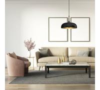 Milagro Lincoln Black and Gold Pendant Light - Size: 9 x 3.5 x 3.5cm - Wilko