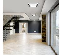 Milagro Quadro LED Ceiling Lamp Black 40cm Stylish Modern Powerful Economical Full Remote Control