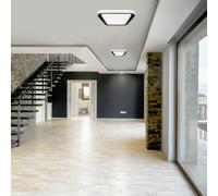 Milagro Quadro Black Ceiling Lamp 230V - Size: 40 x 40 x 7cm - Wilko
