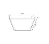 Milagro Ceiling Lamp Quadro White 38W, White