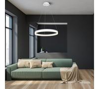 Milagro Ring White LED Pendant Lamp 230V - Size: 60 x 60 x 90cm - Wilko