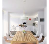 Milagro Taylor Hand Made Pendant Lamp In Black With Natural Wood Detail Scandi Style