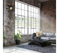 Milagro Wall Lamp Ulf Black/Wood 1Xe27 60W, Black