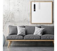 Milagro Vidar Black Pendant Lamp 1Xgu10 Hand Made Modernist Cuboid Design With Natural Wooden Insert