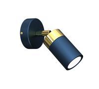 Milagro Wall Lamp Joker Navy Blue/Gold 1XGU10 in Dark Navy Milagro Dark Navy