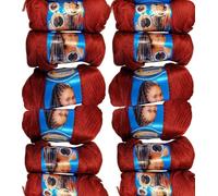 Milah 12 Roll Black Brazilian Wool Hair Acrylic Yarn for African Crochet Braids/Senegalese Twist/Faux Locs/Senegalese Twist/Jumbo Braiding/Twist Wraps with Knitting Crochet Braids (Wine)