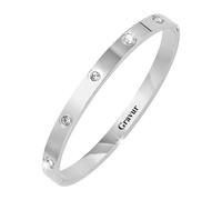 MILAKOO 6mm Gold/Silver Minimalist Bracelet Customized DIY Bangle Free Engraved Cuff for Gifts