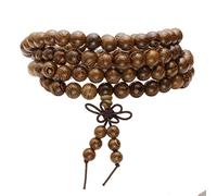 MILAKOO 8mm*108 Wood Beads Bracelet/Necklace Mala Prayer Buddha Meditation Link Wrist Bracelet