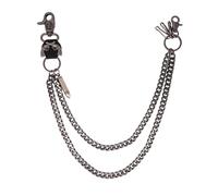 MILAKOO Black Chains for Pants Biker Motorcycle Jeans Layered Vintage Belt for Men Stackable Body Chains