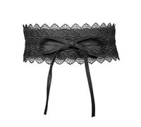 MILAKOO Bow Tie Lace-up Wrap Obi Belt for Women Soft Faux Leather Cinch Belt Boho Waistband Wide Belts