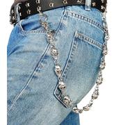 Milakoo Cool Heavy Meatl Pants Chain Retro Punk Style for Women Man Hip Hop Pocket Chains Belt Biker Jean Chains Belt