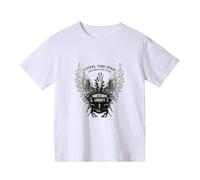 MILAKOO Eagle Design T-Shirt Abstract Rock Music Graphic Tees Crewneck Cotton Shirt Summer Women's Tops, M