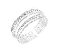 MILAKOO Glitter Layering Bracelet Love Gifts for Her Sparkly Cross Wire Rhinestone Crystal Bangle