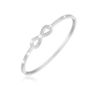 MILAKOO Mobius Knot Bangle Bracelet Forever Love Design Cubic Zirconia Bangle Minimalist Rustic Bohemian Style
