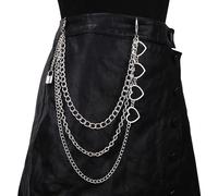 Milakoo Punk Pants Chain Jeans Link Hip Hop Gothic Chain Belt Multi Layer Pants Chain Wallet Chain for Men Women, A9, One size