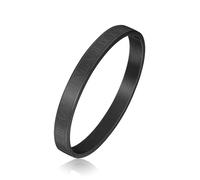 MILAKOO Roman Numeral Bangle Bracelet 8mm Black Plated Classic Cuff for Men Jewerly Accessory