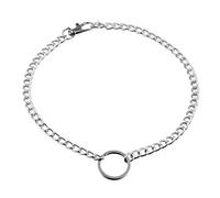MILAKOO Steampunk Gothic O-Ring Chains Necklace Choker Collar Goth Punk Necklace for Men Women