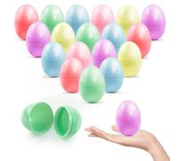 Milaloko 24Pcs 2.3" Fillable Easter Eggs, Colorful Bright Empty Plastic Eggs for Easter Hunt, Surprise Egg, Easter Basket Stuffers