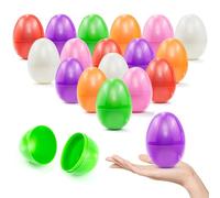 Milaloko 48Pcs 2.3" Fillable Easter Eggs, Colorful Bright Empty Plastic Eggs for Easter Hunt, Surprise Egg, Easter Basket Stuffers