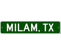 Milam, Texas Metal Wall Decor City Limit Sign