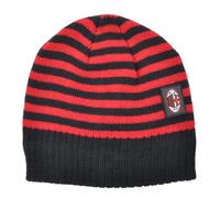 Milan 141403 Striped Knitted Beanie Hat with Rubber Applied Logo