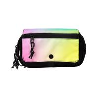 MILAN® Sunset 4 Zip Pencil Case with Flap - Black
