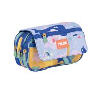 MILAN® Blue Odyssey Special Series 4 Zip Pencil Case with Flap