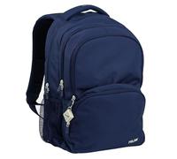 MILAN 624604SNCB School Backpack 4 Zips (25L) Series 1918, Navy Blue, Multicoloured, 52 x 34.5 x 23 cm