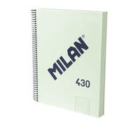 MILAN® A4 Hardcover Notebook - Lined Paper (7mm) - 120 Sheets 95gsm - Rubber Collection 430 - Green