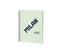 MILAN® A4 Hardcover Spiral Notebook 80 Sheets 95gsm 430 Since 1918 Collection Green