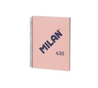 MILAN® A4 Hardcover Spiral Notebook 80 Sheets 95gsm 430 Since 1918 Collection Pink