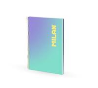 MILAN A4 Hardcover Spiral Notebook - 90 Sheets - 95gsm - Sunset Collection - Turquoise