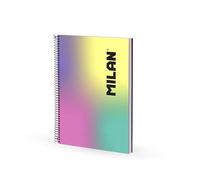 MILAN A4 Hardcover Spiral Notebook, Lined Paper, 120 Sheets 95gsm Sunset Collection