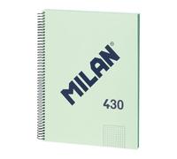 MILAN® A4 notebook with hardcover, 5x5 mm grid, 80 sheets, 95 g/m² paper, 1918 series, green