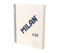 Milan A4 Spiral Notebook With Hard Cover Grid Paper 120 Sheets 5x5 Mm